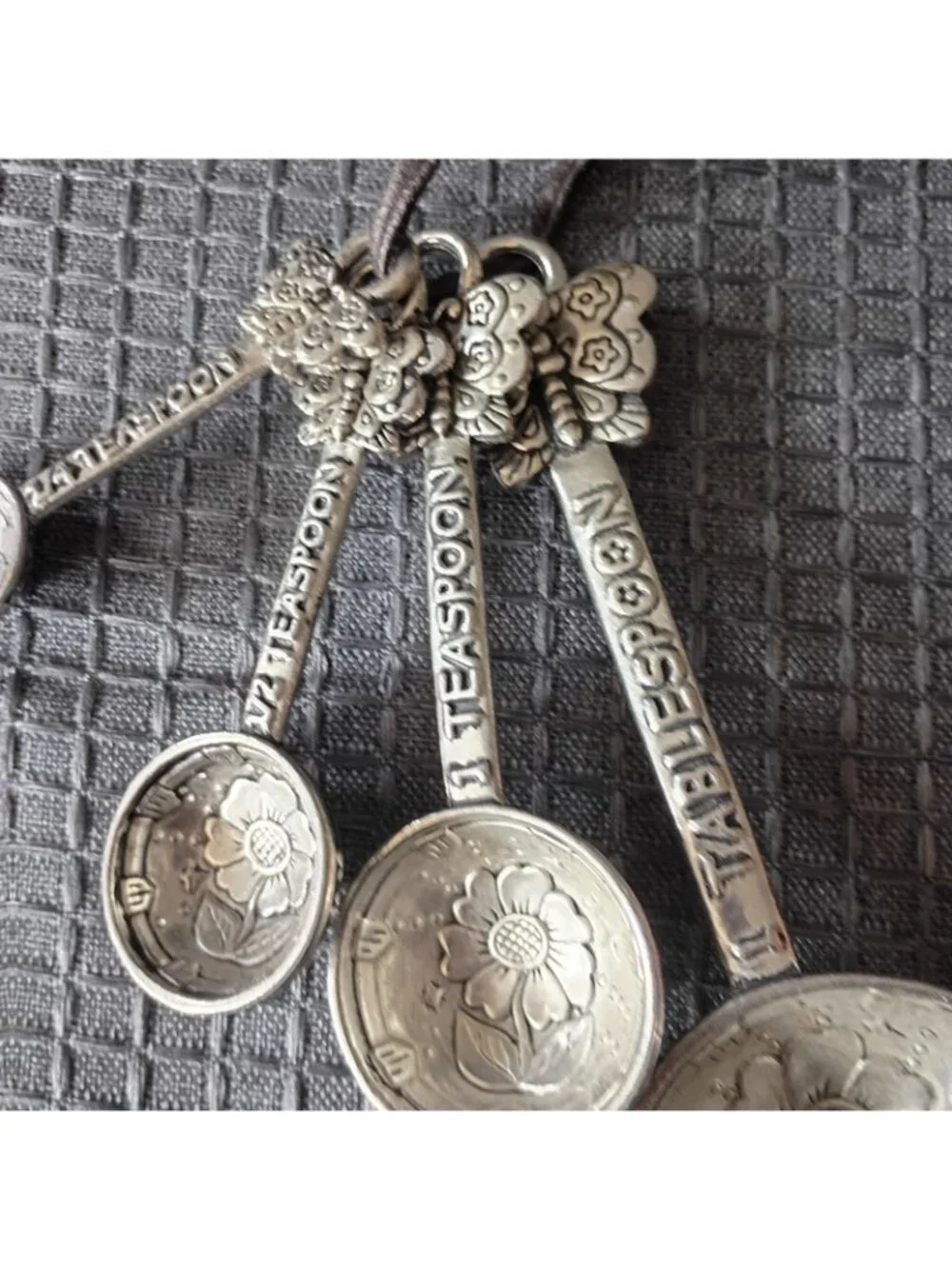 measuring spoon set Floral Sterling Steel